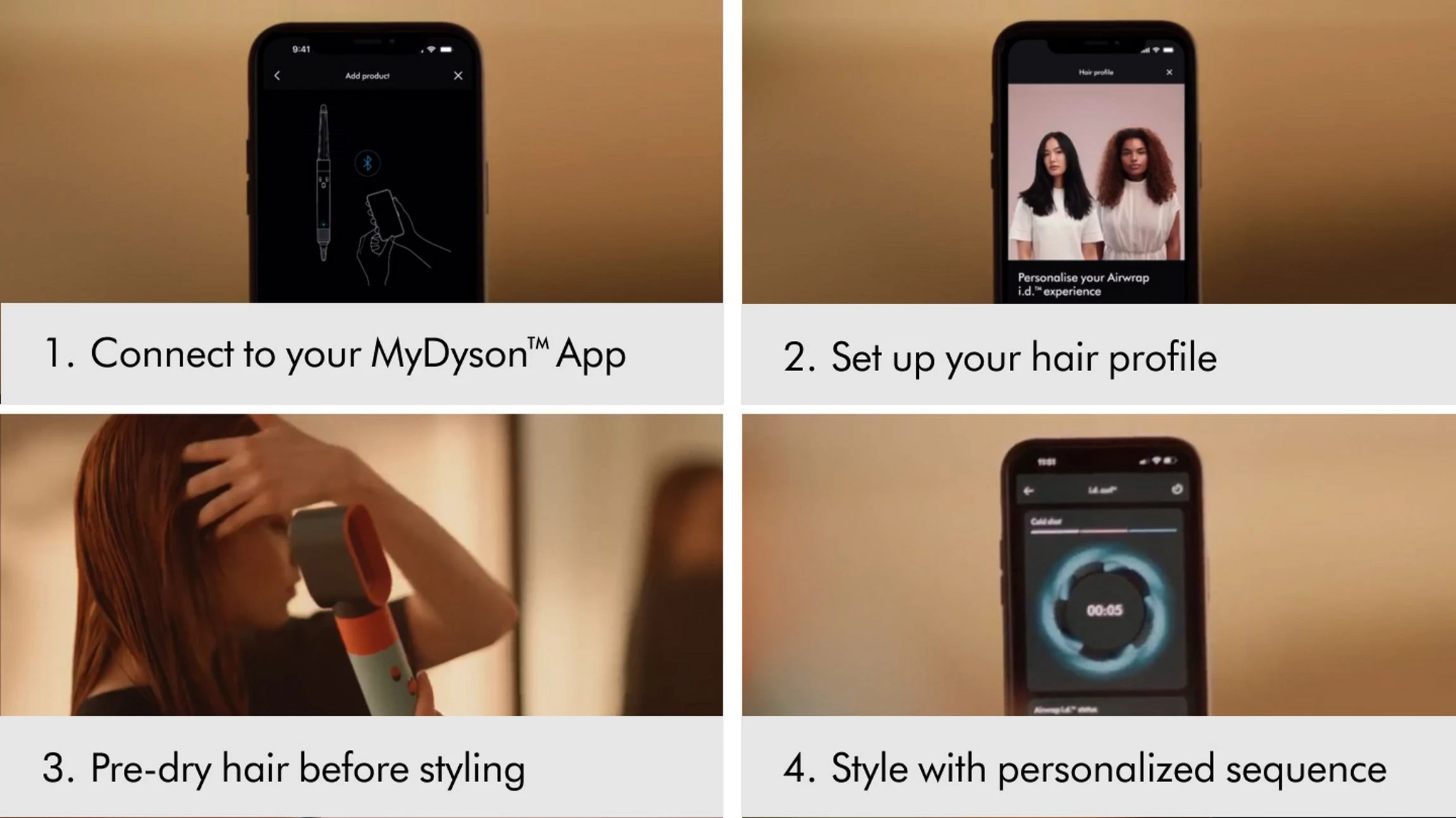 НОВИНКА Стайлер для прямого та хвилястого волосся DYSON Airwrap i.d. Multi-Styler and Dryer Straight to Wavy — Strawberry Bronze/Blush Pink